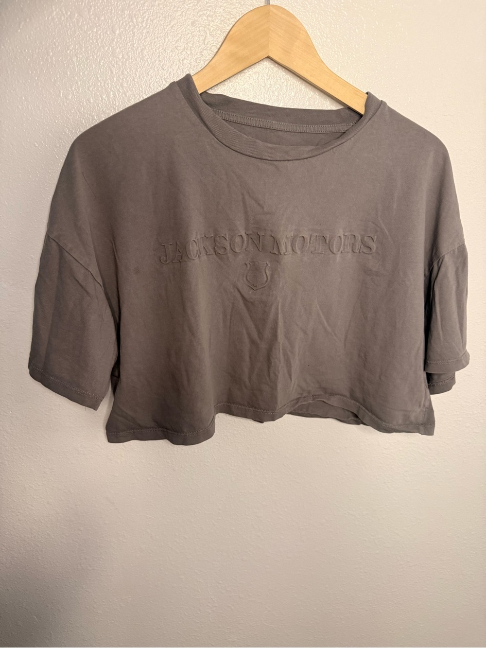 Cotton On Cropped Tee - Charcoal